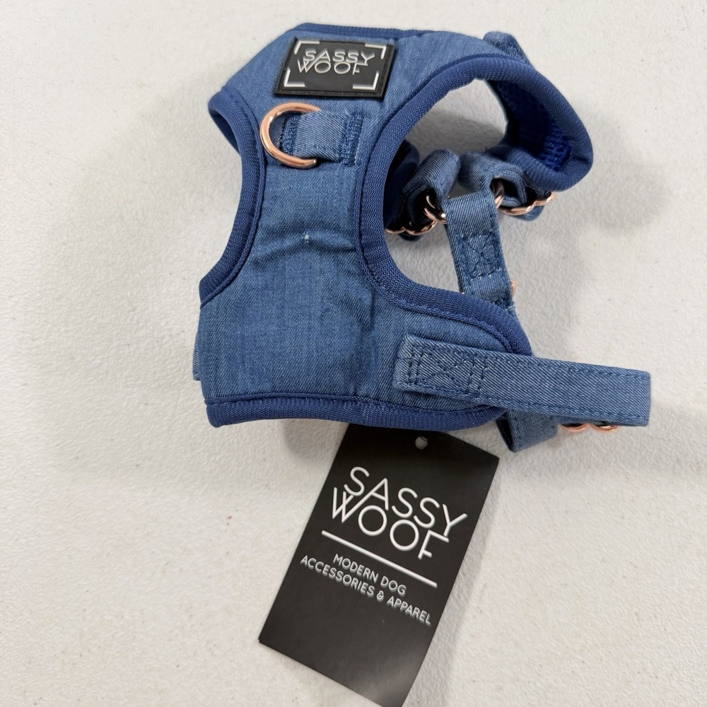 Sassy Woof Adjustable Dog Harness Navy Blue Size XXS NEW WITH TAGS NWT